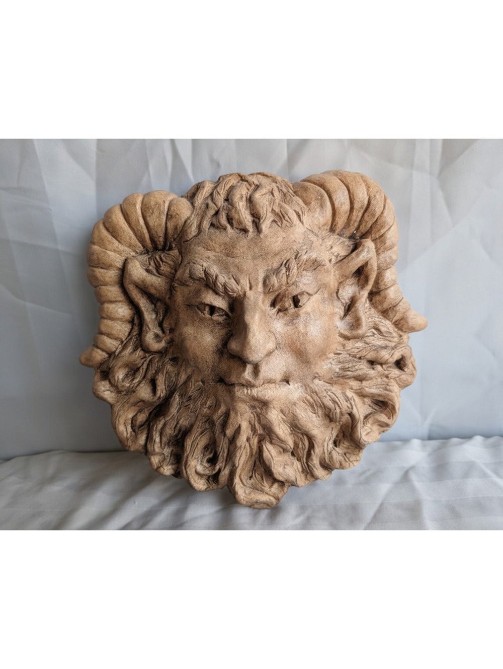 Gary Ross Signed Clay Fantasy Wall Mask Sculpture Mid-Century Brutalist Art